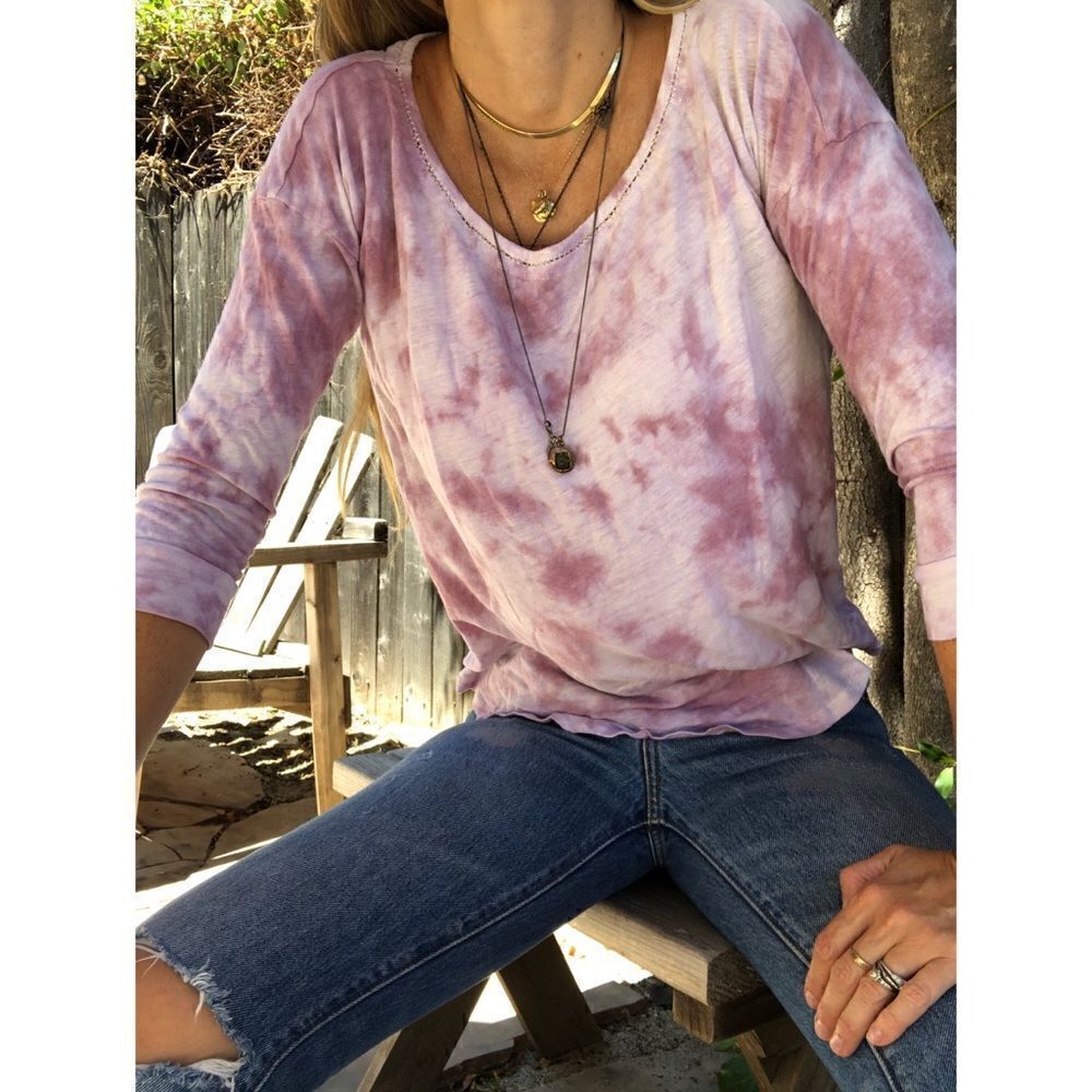Soft Joie tie dye 3/4 sleeves shirt